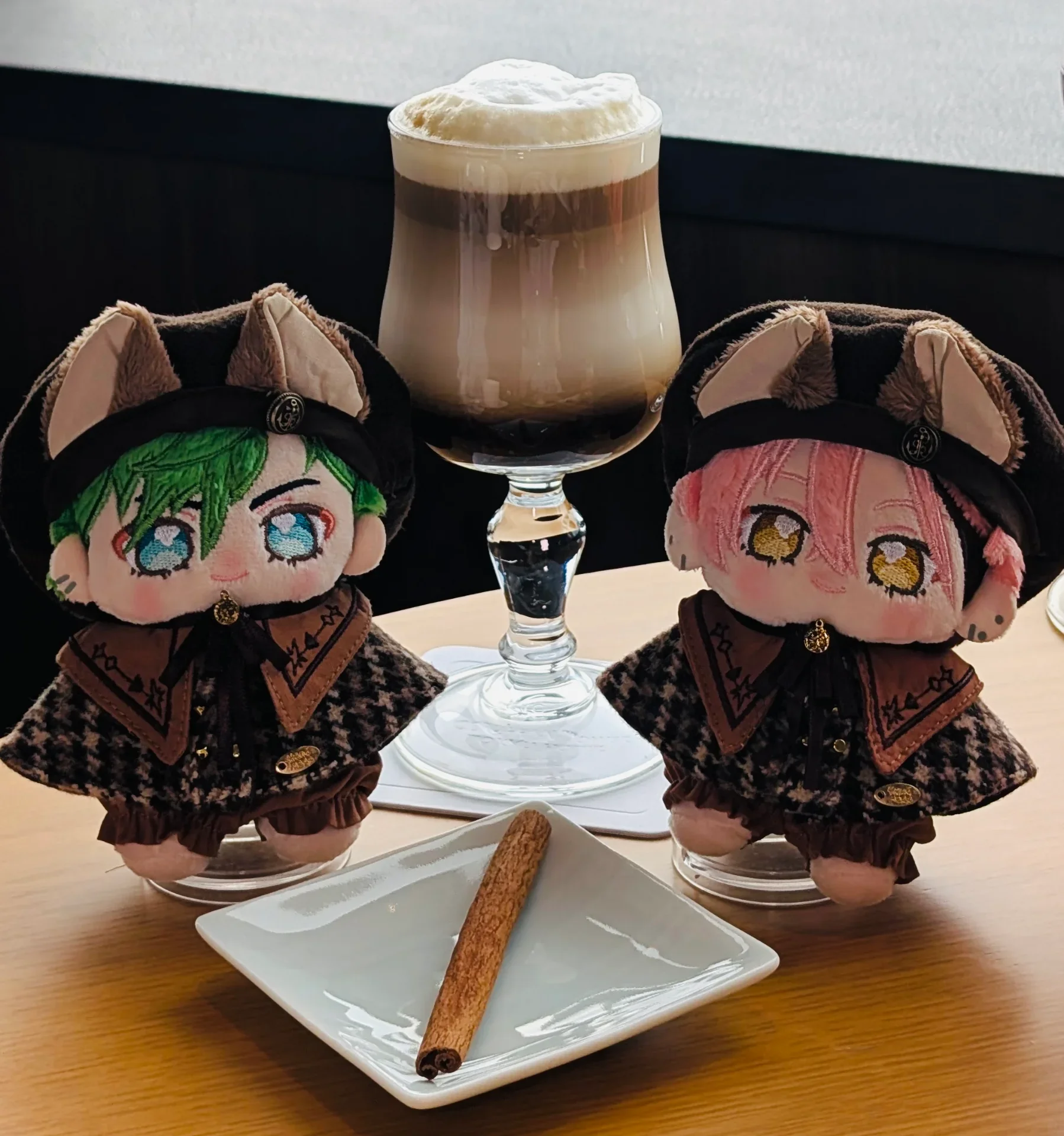 こちらは「ラテ・グラディエンテ」。コーヒーの層がきれいです。